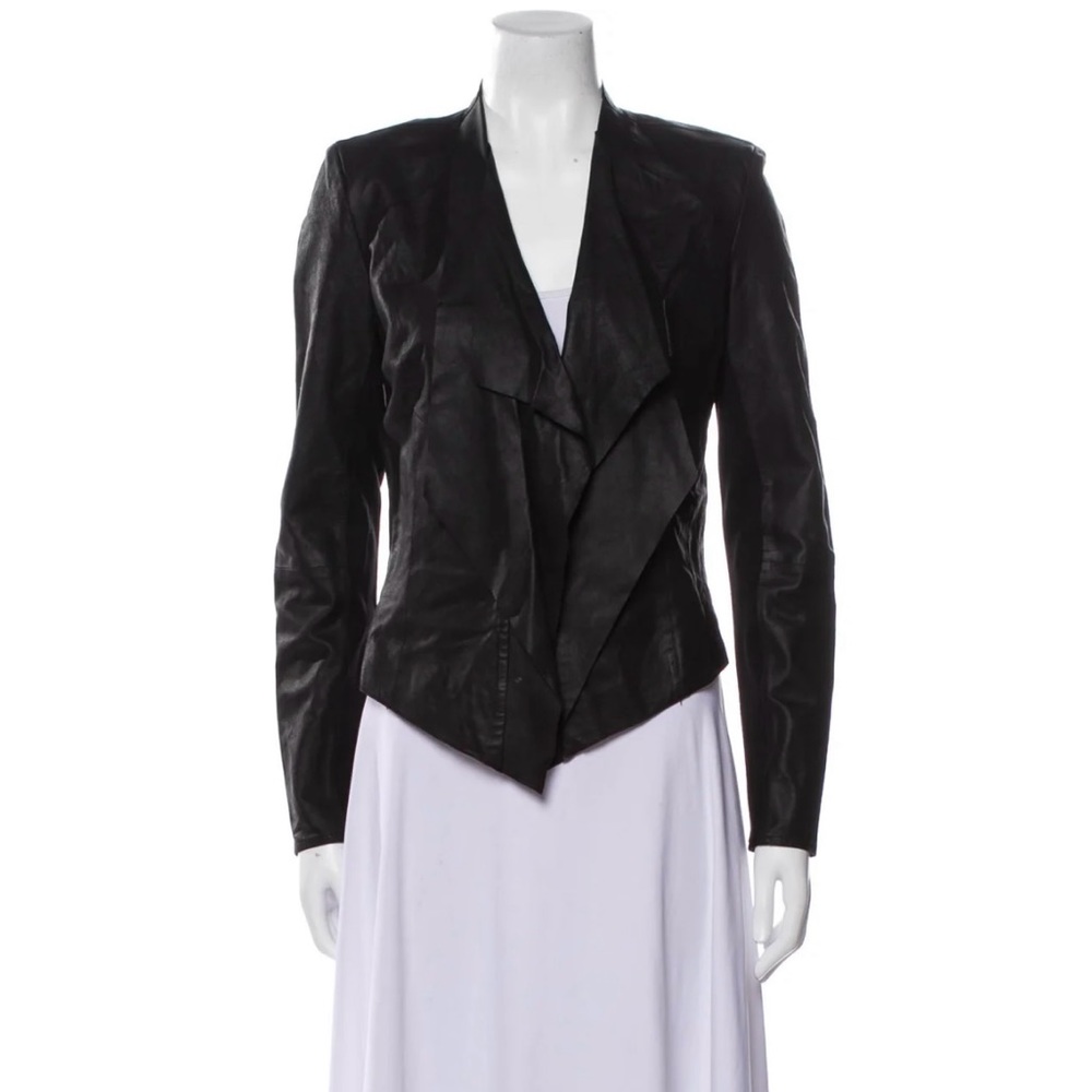 LaMarque Genuine Leather Cropped Draped Leather SZ 4